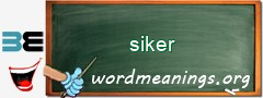 WordMeaning blackboard for siker